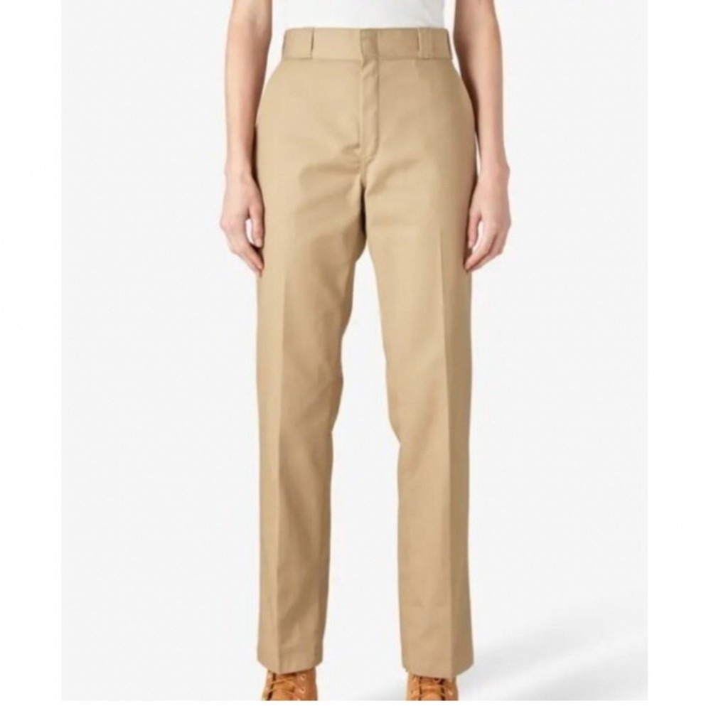 Dickies Pants Women 14 874 Original Fit Khaki Workwear Straight Leg NEW